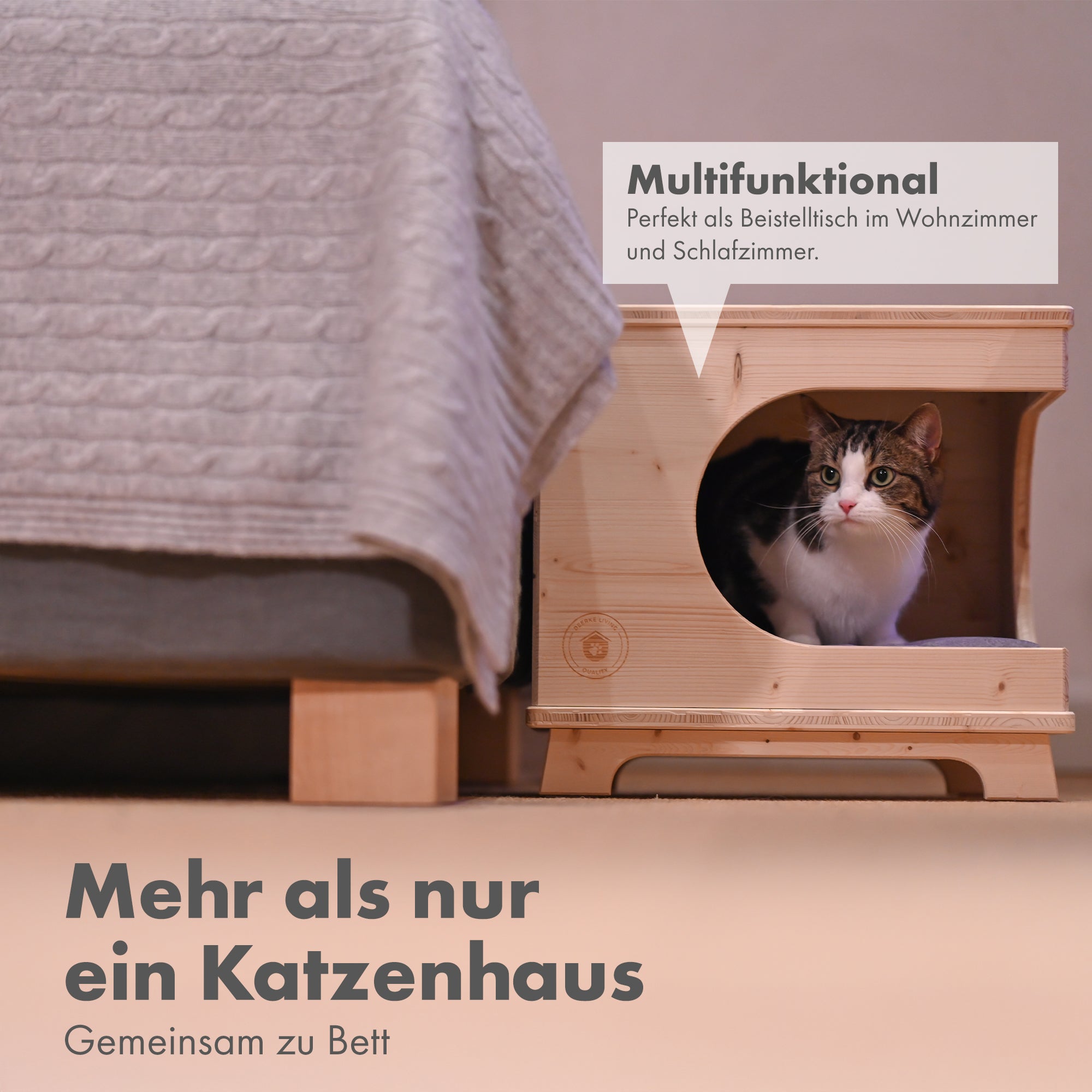 Katzenhaus aus Fichtenholz